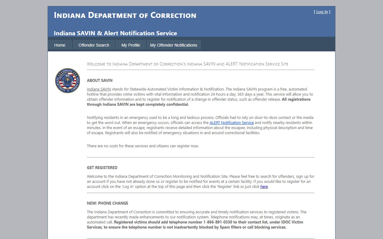 Owen County arrest records and charges Indiana SAVIN notification source