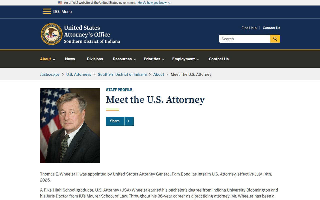 Owen County criminal court records current federal attorney profile