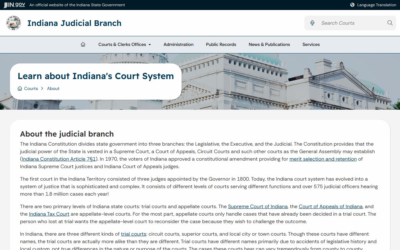 Owen County Circuit Court records in the Indiana court system overview