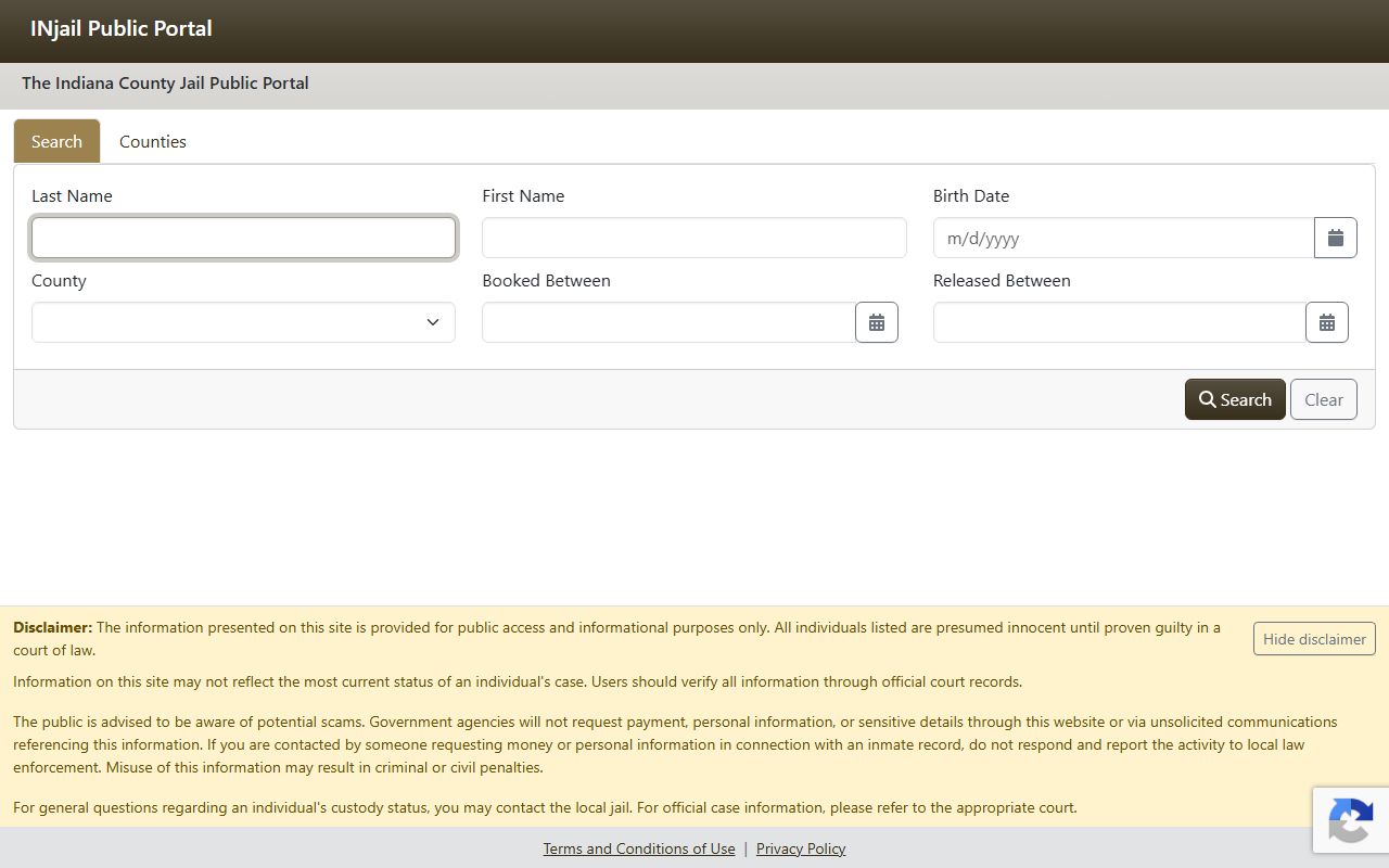 Owen County inmate records Indiana County Jail Public Portal source