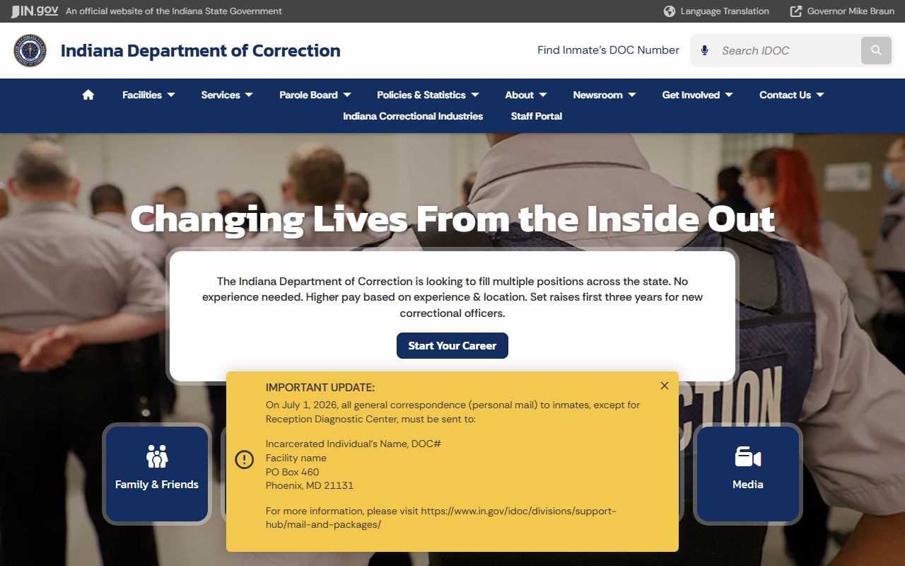 Owen County inmate records Indiana Department of Correction source