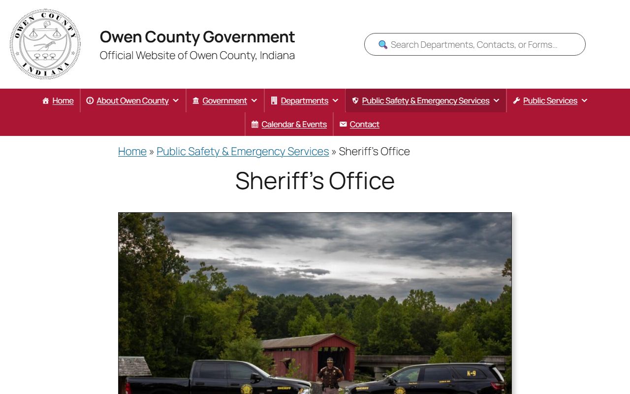 Owen County warrant records Sheriff's Office source